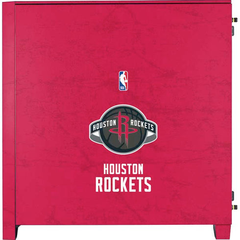 NBA Houston Rockets Distressed Corsair 4000D Tempered Glass Mid-Tower ATX Case Skin